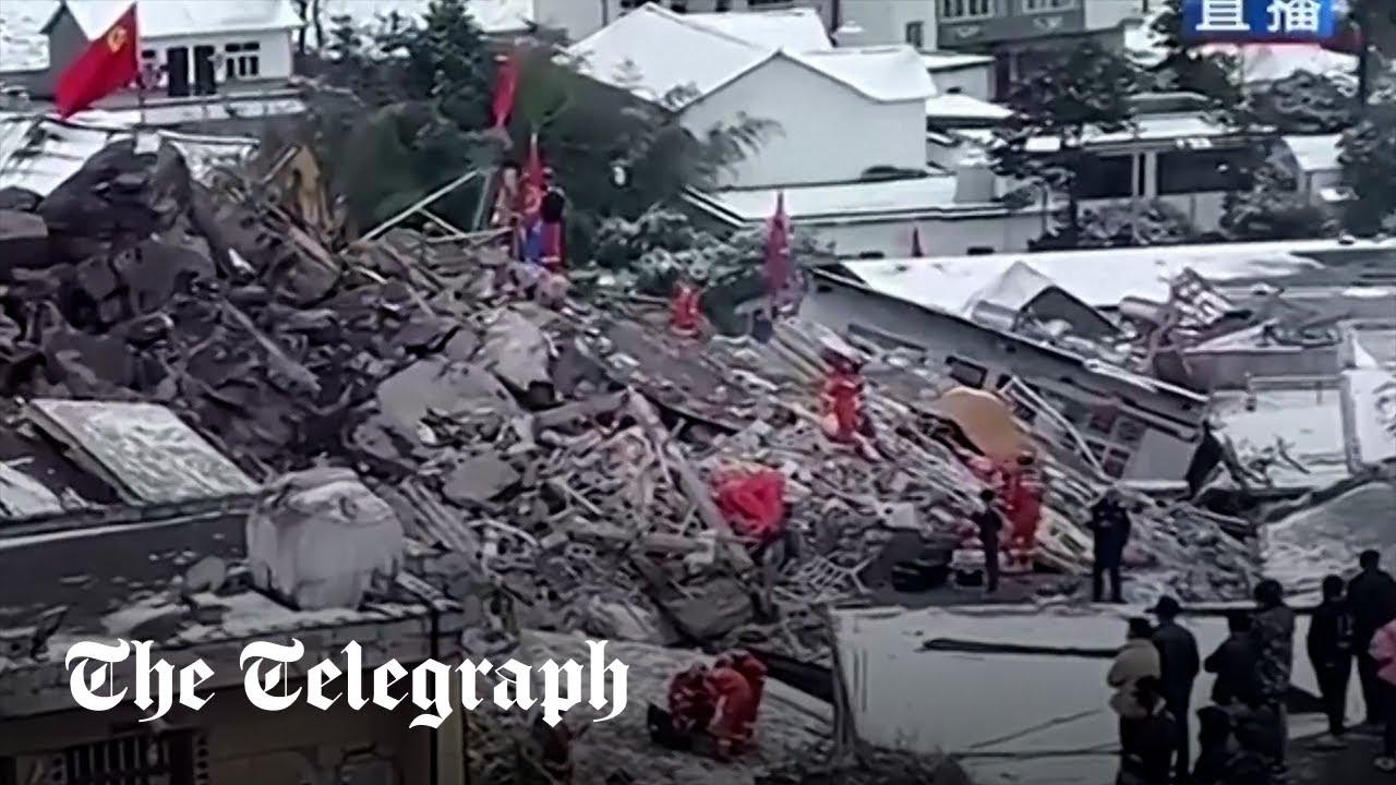 Moment image for Zhaotong landslide kills 44 people
