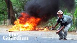 Referendum results in East Timorese independence from Indonesia after overwhelming vote for separation.