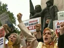 Protest against university headscarf policy