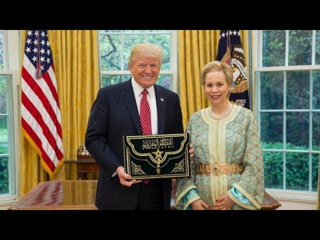Moment image for U.S. President Donald Trump is awarded the Order of Muhammad