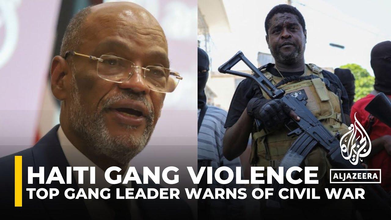 Moment image for Prime Minister Ariel Henry Flees to Puerto Rico Following Gang Leader's Threat