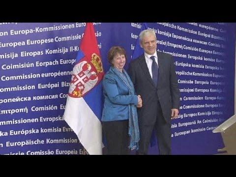 Moment image for EU membership candidacy for Serbia declared officially.