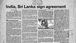 Indo-Sri Lanka Peace Accord Signing by Rajiv Gandhi and J.R. Jayewardene