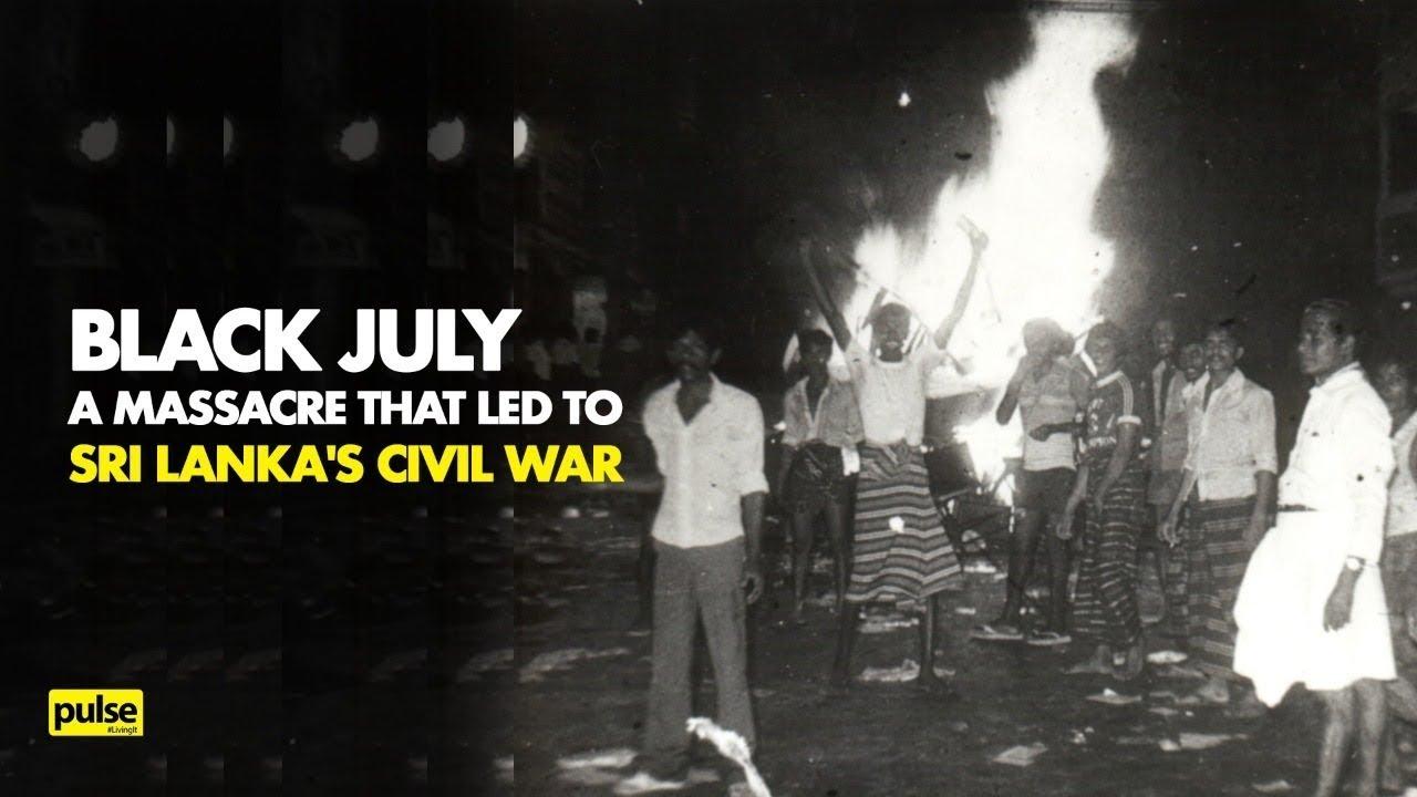 Moment image for Ethnic tensions escalate into civil conflict during Black July riots in Sri Lanka.