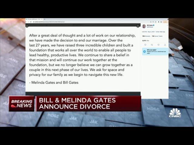 Moment image for Announced divorce from Bill Gates