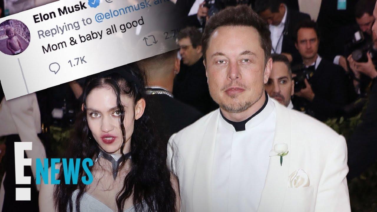 Moment image for Musk and Grimes gave to birth their first child