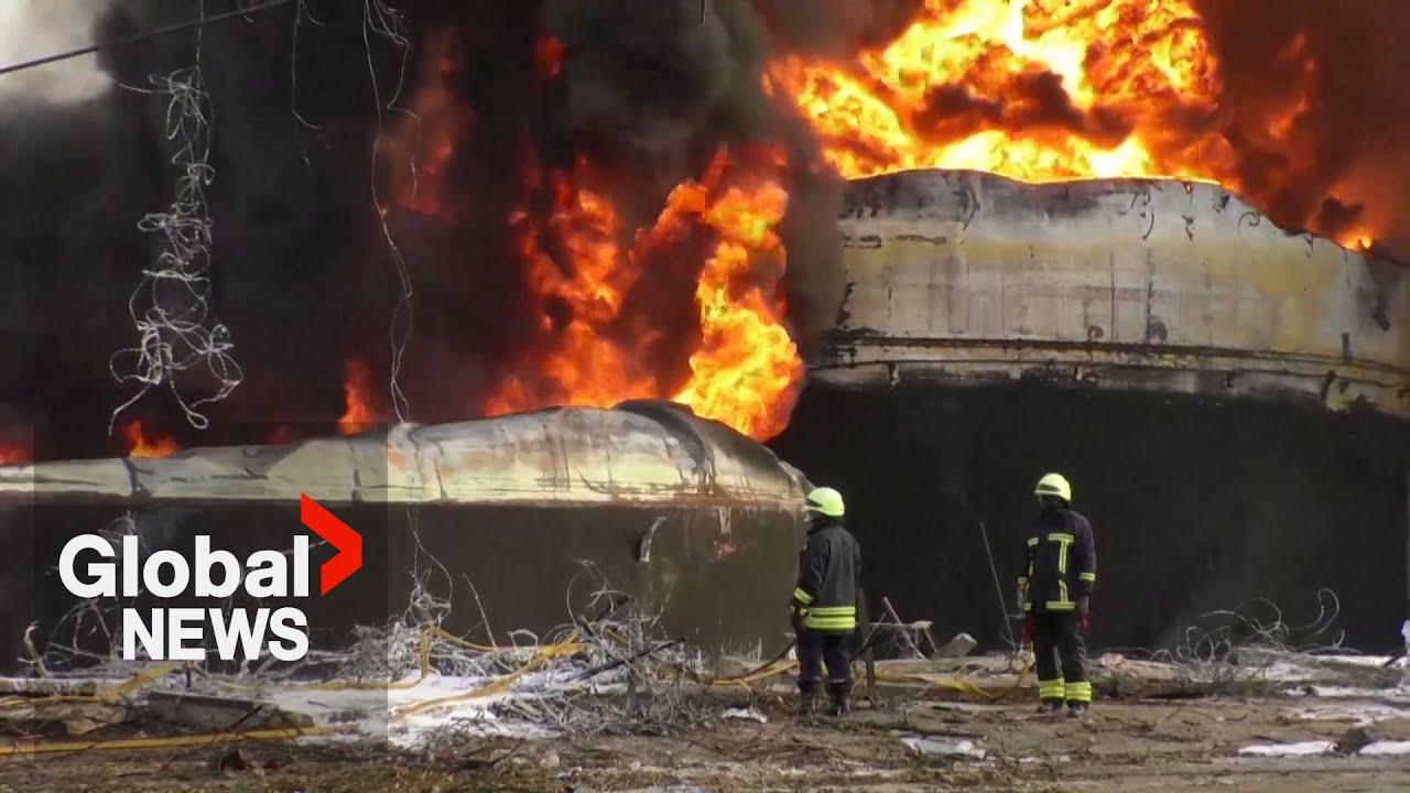 Moment image for Deadly explosion at oil depot sparks chaos and economic turmoil in Conakry.