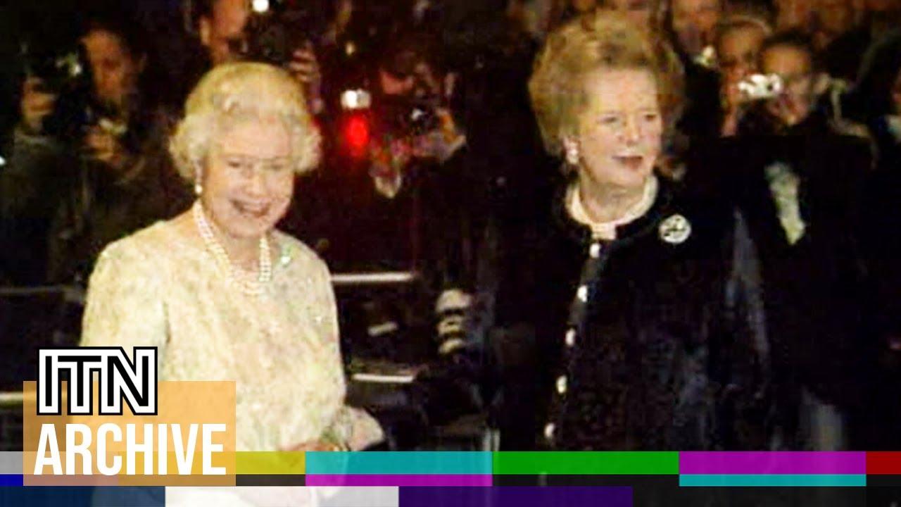 Moment image for Margaret Thatcher celebrated her 80th birthday at the Mandarin Oriental Hotel in Hyde Park, London