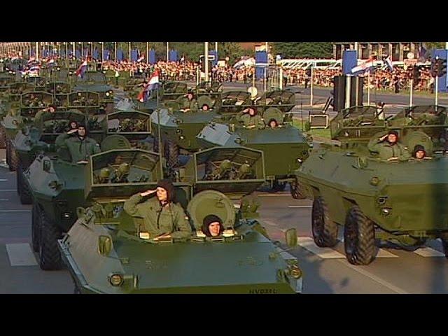 Moment image for Croatia commemorates 20 years since Operation Storm military action for independence from Yugoslavia.