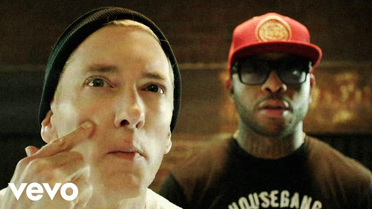 Moment image for Eminem's "Berzerk" hits global success, certified multi-platinum and praised for aggressive style.