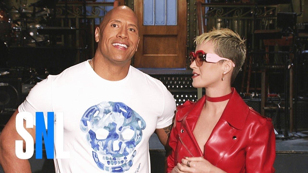 Moment image for Katy Perry and Dwayne Johnson shine on "SNL" with lively performances and increased viewership.