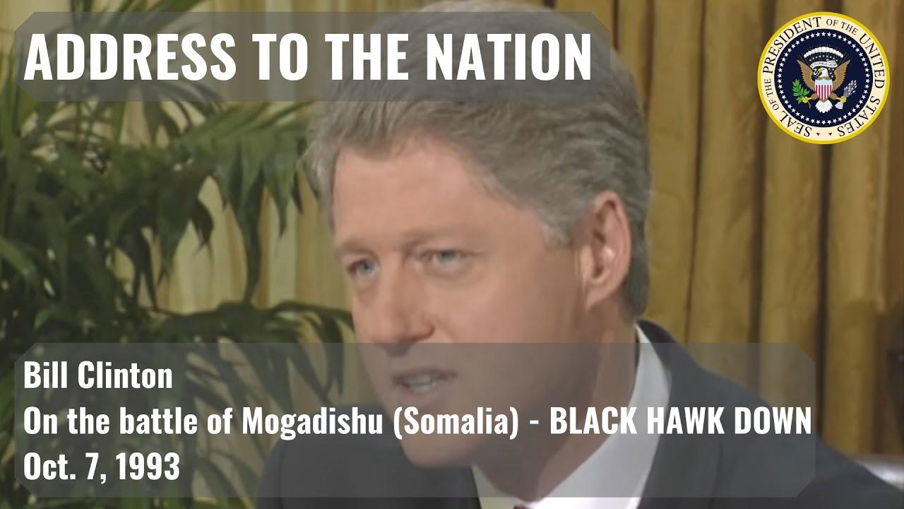 Moment image for Presidential Speech on US Soldiers in Mogadishu.