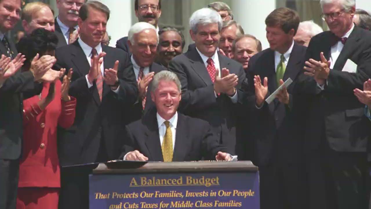 Moment image for Balanced Budget Act Signed, Aims for Balance by 2002.