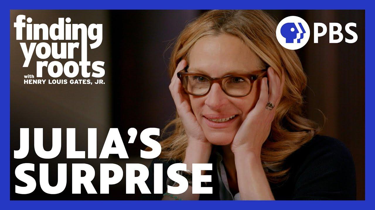 Moment image for Julia Roberts Discovers Paternal Great-Great-Grandfather's Surname on Finding Your Roots