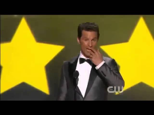 Moment image for Matthew McConaughey's Critics' Choice win catapulted his career in the "McConaissance."