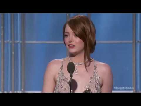 Moment image for Emma Stone Receives Golden Globe for La La Land Performance