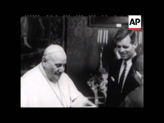 Moment image for Robert F. Kennedy's Vatican visit: Medals and Rosaries from Pope John XXIII.
