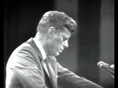 Moment image for President Kennedy greets Bay of Pigs brigade released by Cuba in symbolic US event.