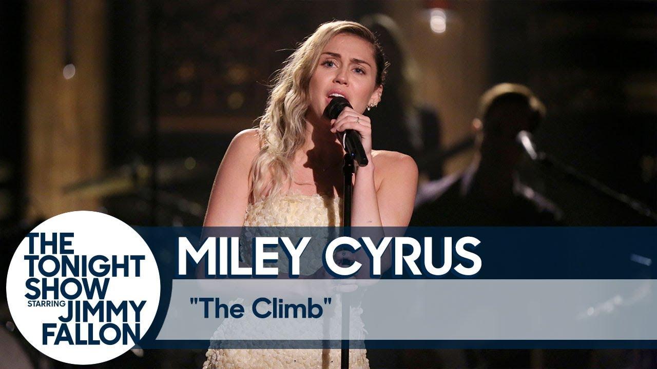 Moment image for Miley Cyrus' Emotional Musical Tribute on Fallon: 'The Climb' and 'No Freedom' Addresses Tragedy
