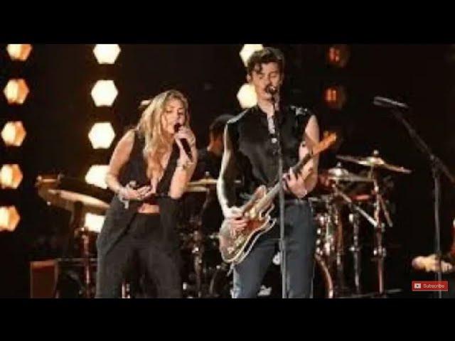 Moment image for Miley Cyrus and Shawn Mendes Shine with "In My Blood" Duet at Grammys