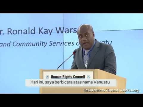 Moment image for Vanuatu addresses human rights in West Papua at UN, calls for comprehensive investigation.
