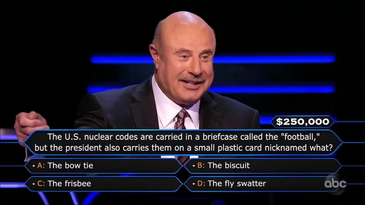 Moment image for Phil McGraw on Who Wants to Be a Millionaire?