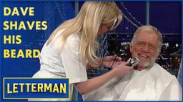 David Letterman shaves beard on Late Show