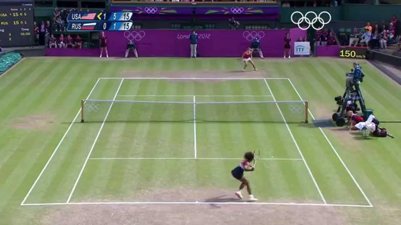 Moment image for Serena Williams achieved a remarkable feat by winning the gold medal in singles at the London Olympics
