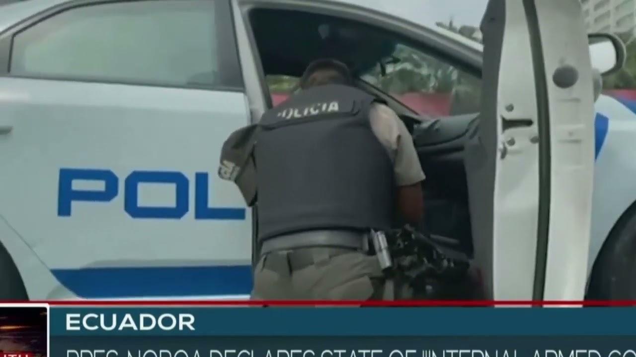 Moment image for President Daniel Noboa announced an internal armed conflict 