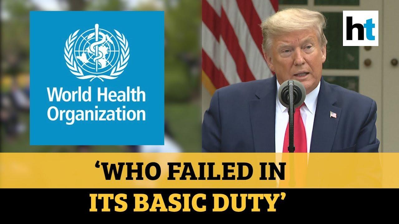 Moment image for Trump halts US funding to WHO