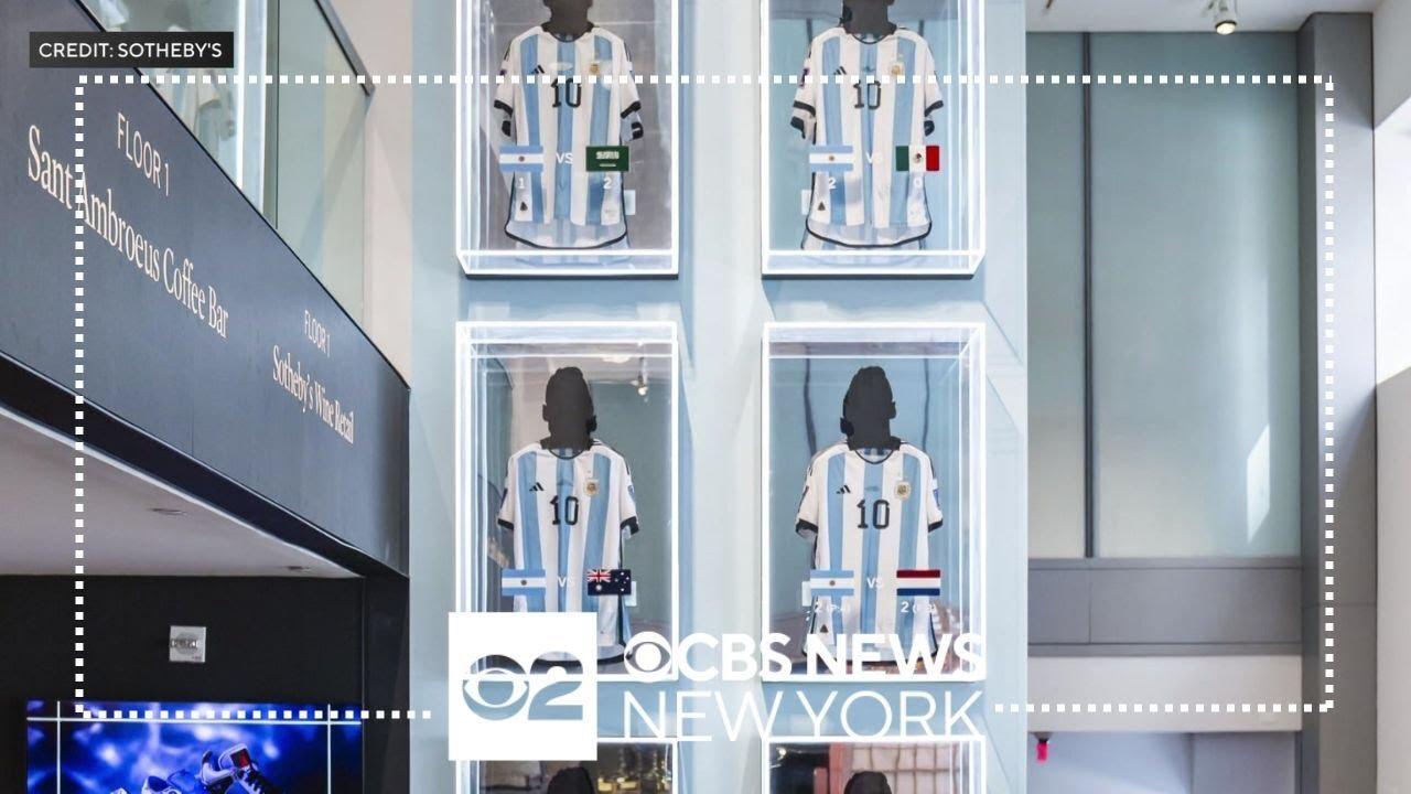 Moment image for Messi's Shirts Sold at Auction