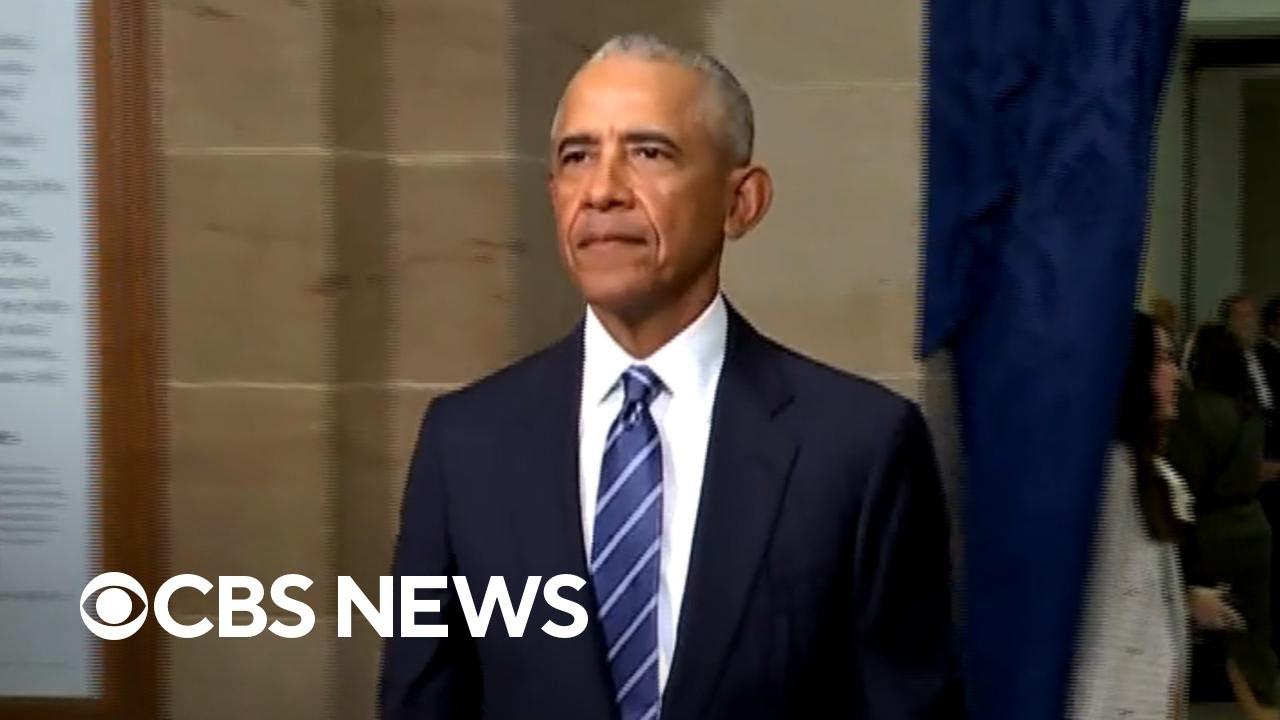 Moment image for Bush attends Trump's first inauguration