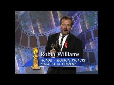 Moment image for Williams wins Golden Globe for Mrs. Doubtfire