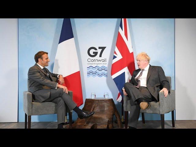 Moment image for Macron comments on Northern Ireland