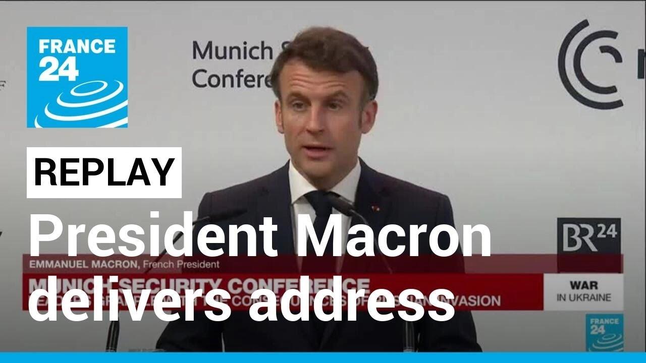 Moment image for Macron presented vision policy at Munich