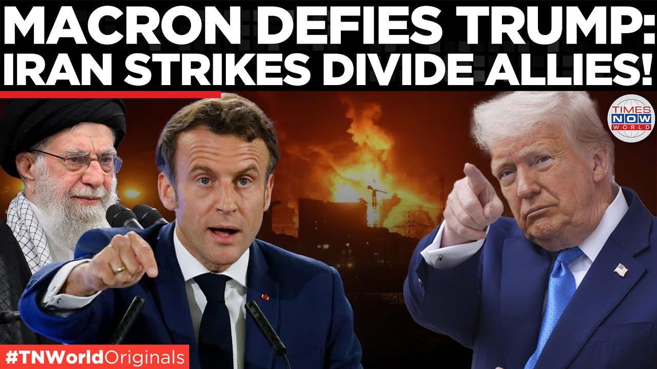 Moment image for Macron calls Trump's air strikes illegal