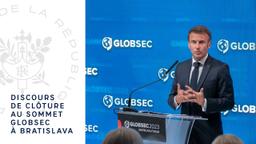 Macron visits GLOBSEC forum in Bratislava