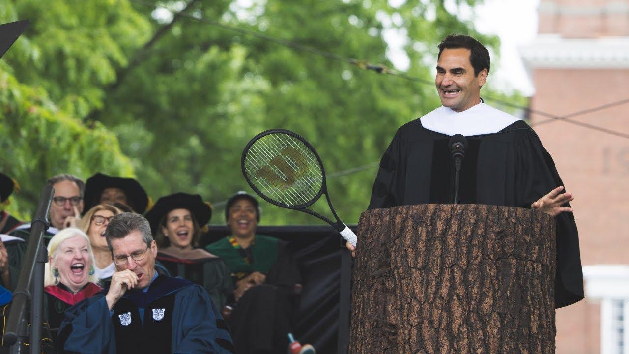 Moment image for Roger Federer Delivers Inspirational Commencement Address at Dartmouth College