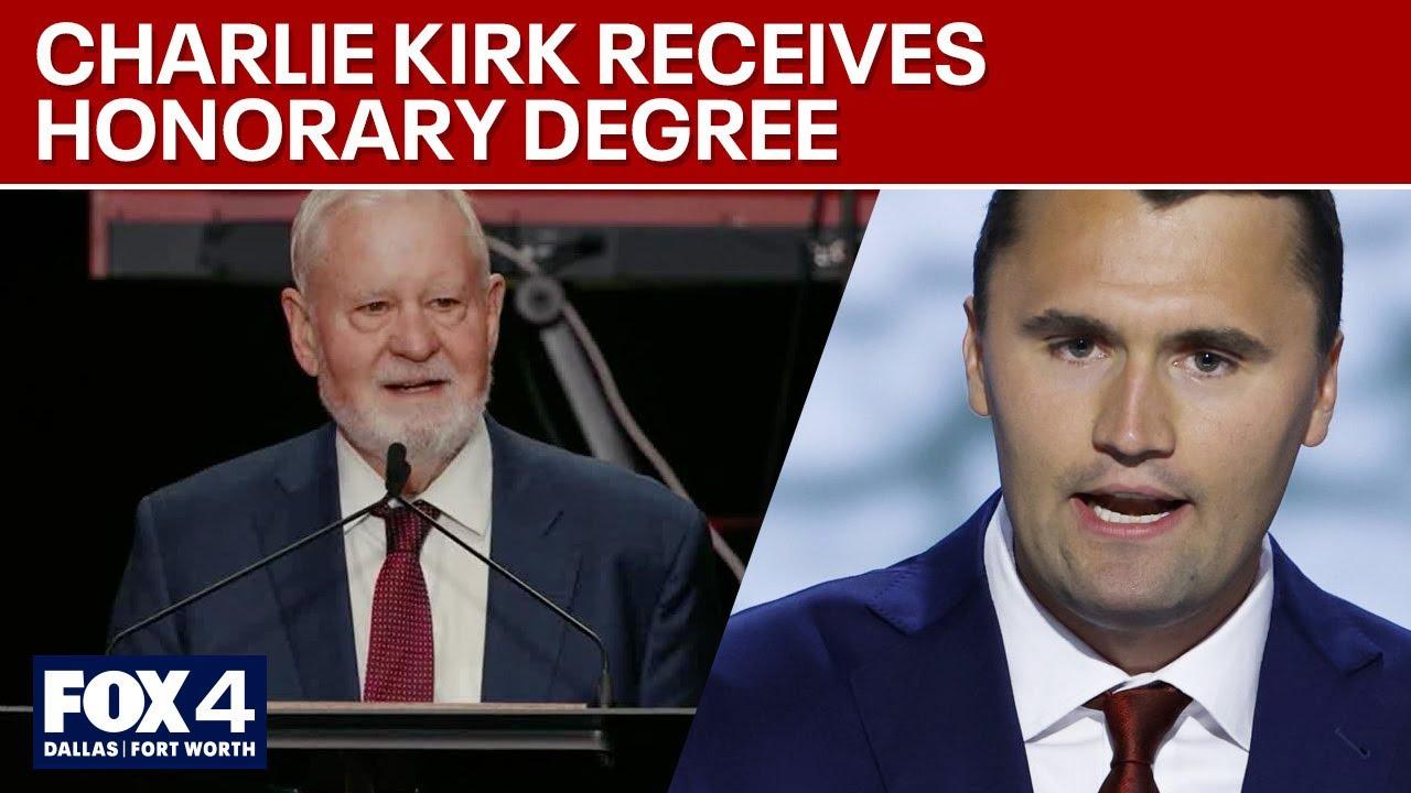 Moment image for Kirk posthumously awarded honorary degree by Hillsdale College