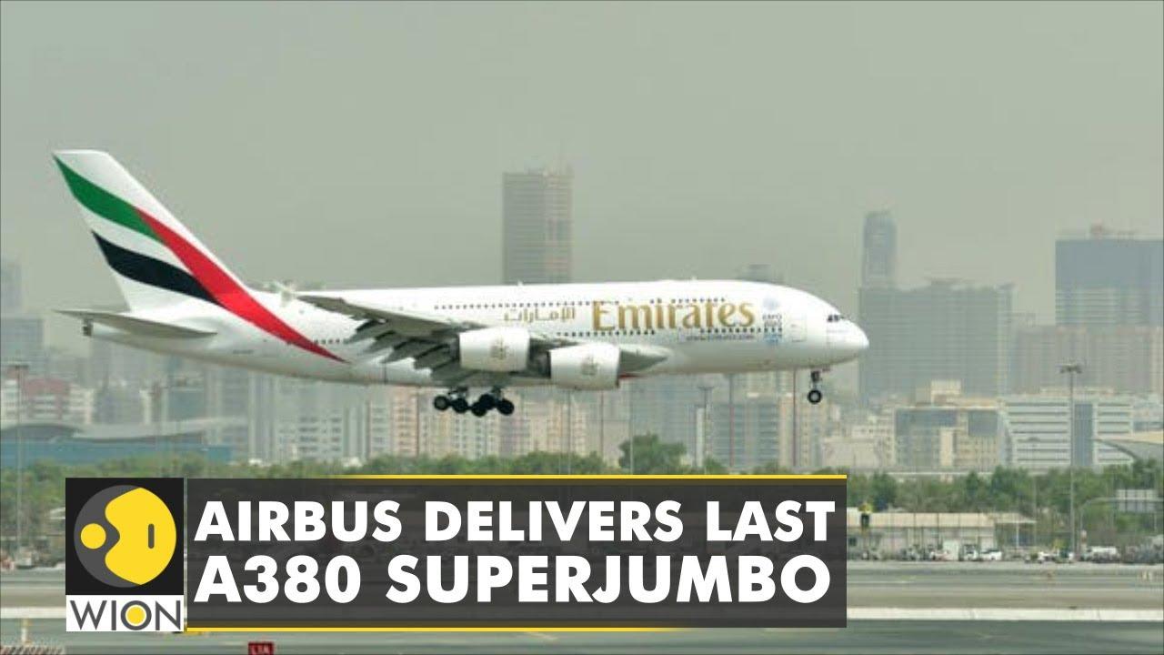 Moment image for The final A380 is delivered to Emirates, marking the end of the superjumbo's production line.