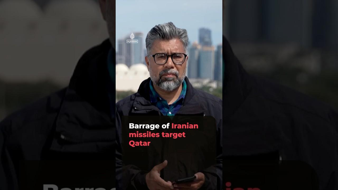 Moment image for Iran Launches Large Missile Barrage Toward Qatar