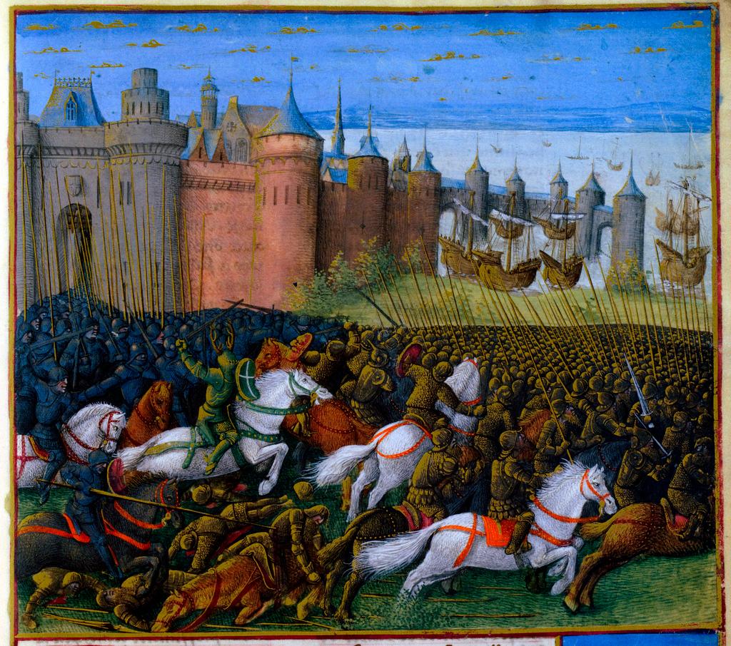 Moment image for Crusaders led by King Baldwin I besiege Tyre for control.