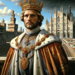 Gian Galeazzo Visconti ascends as Milan's inaugural Duke.