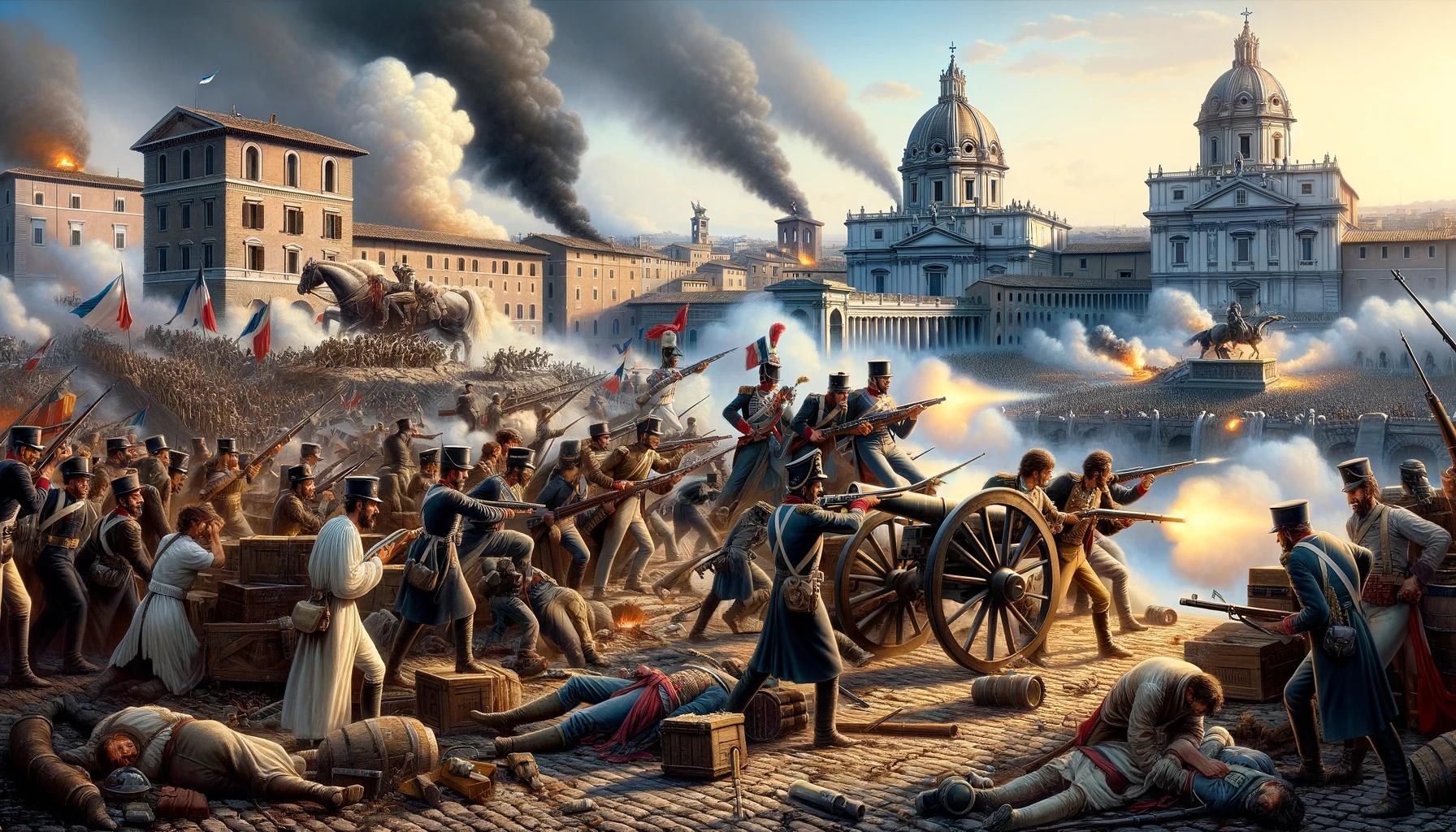 Moment image for French forces' Siege of Rome.