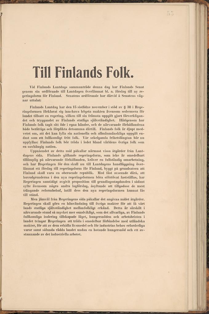 Moment image for Declaration of Finnish Independence from Russia