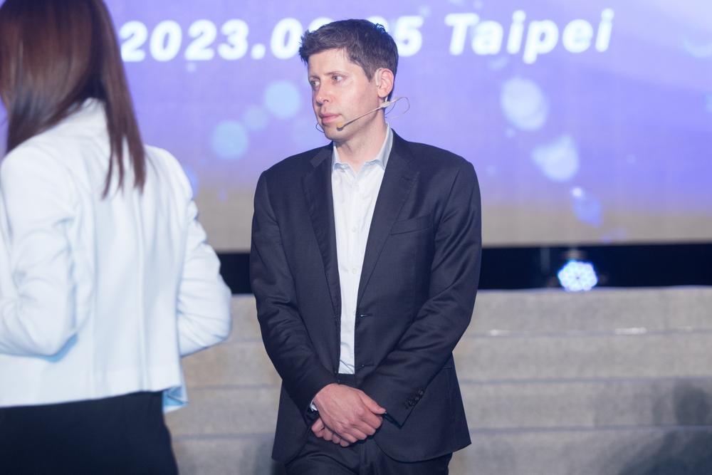 Moment image for Sam Altman, CEO of OpenAI, attended the AI Revolution Forum in Taipei