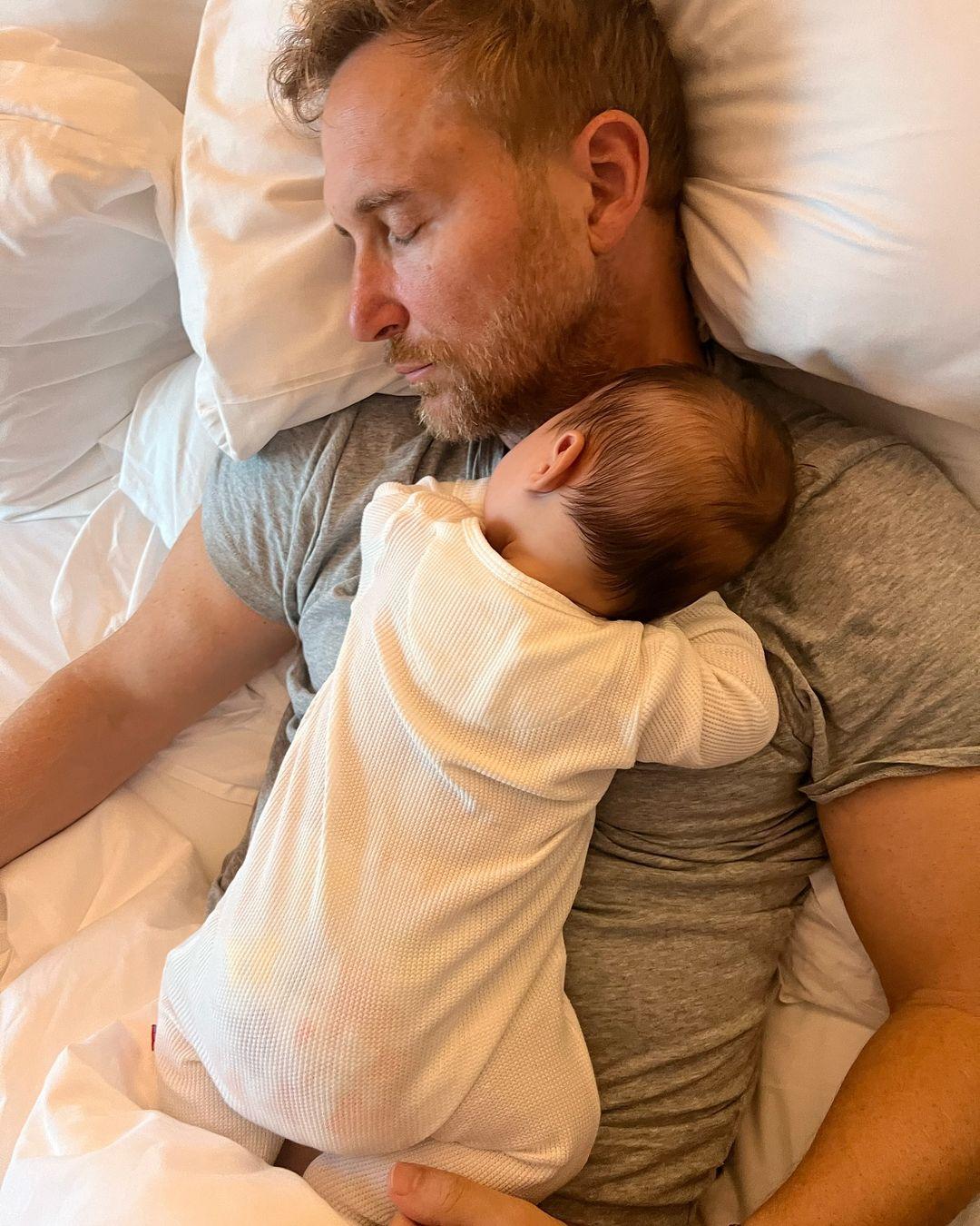 Moment image for David Guetta shares son Cyan's birth with partner Jessica Ledon, delighting fans globally.