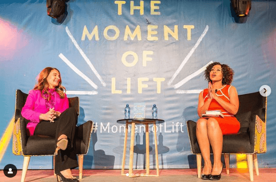 Moment image for Published her book "The Moment of Lift: How Empowering Women Changes the World"