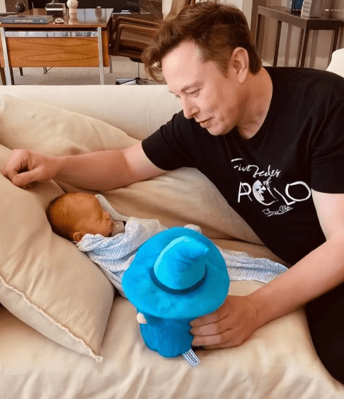 Moment image for Musk and Grimes welcome third child