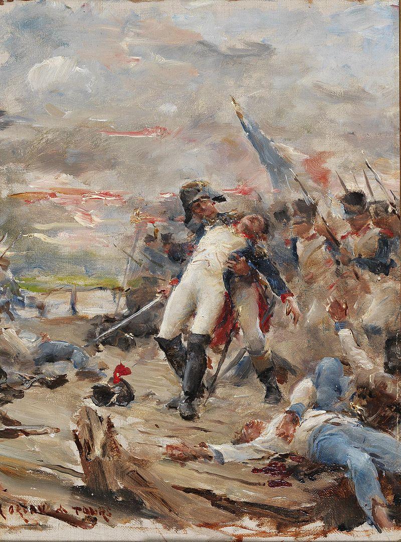 Moment image for French capture Günzburg crossing on Danube, Austrian forces suffer heavy casualties and retreat.